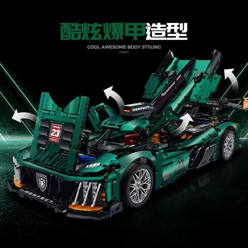 GULY-10616 1:8 Sports Car High Tech Speed Vehicle Building Block Set 3746pcs Adult Collector Collectible Model Kit