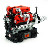 Motorised Italian V8 Engine 749pcs