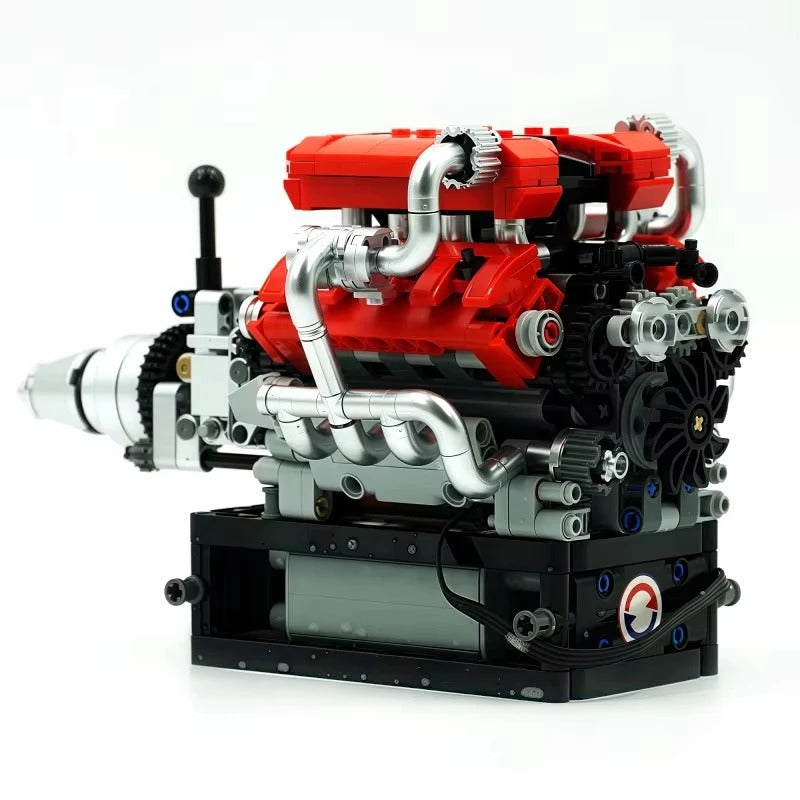 Motorised Italian V8 Engine 749pcs