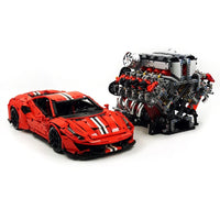 Motorised Italian V8 Engine 2717pcs