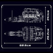 The Ultimate Chrome 5.5L V8 Engine & Gearbox 2898pcs