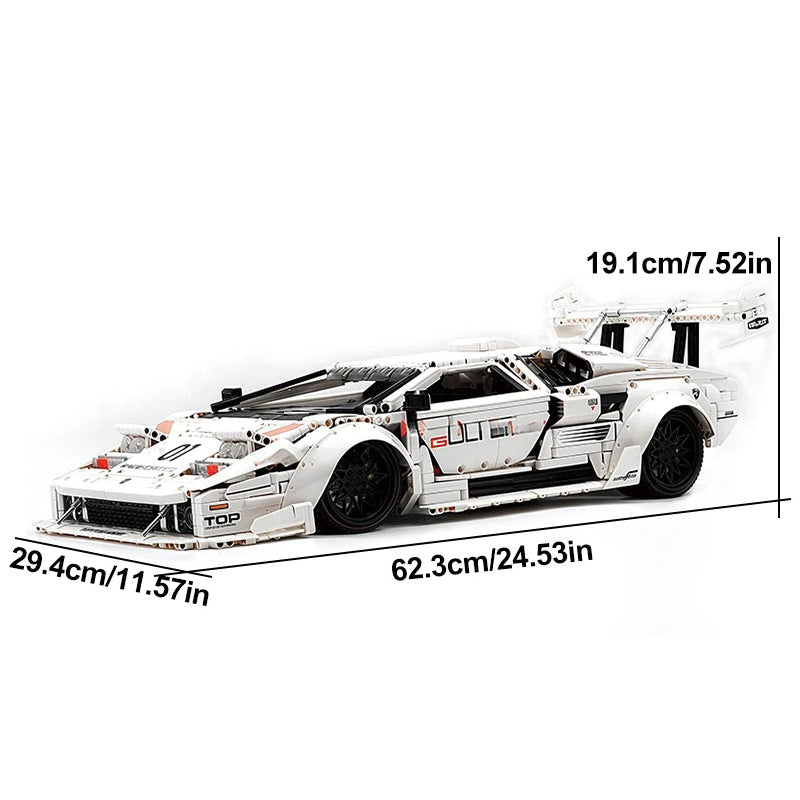 GULY-10649 1:8 Sports Car Lamborghini LP5000 Building Block Set 3970pcs Adult Collector Collectible Model Kit
