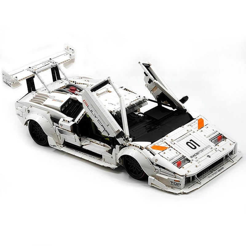 GULY-10649 1:8 Sports Car Lamborghini LP5000 Building Block Set 3970pcs Adult Collector Collectible Model Kit