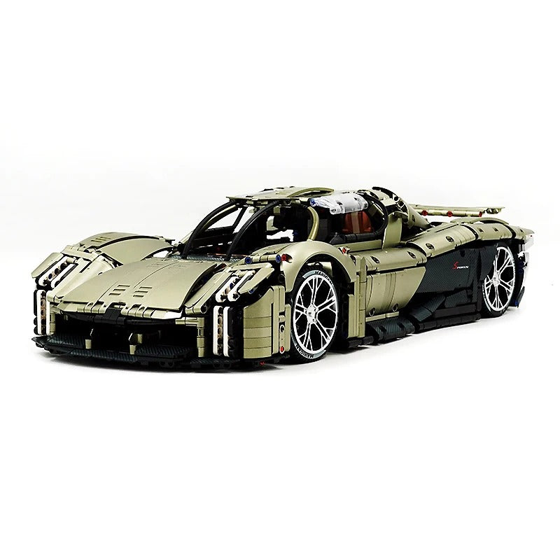 GULY-10626 1:8 Sports Car Mission X Electroplating Limited Edition Building Block Set 4056pcs Adult Collector Collectible Model Kit