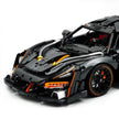 GULY-10646 1:8 Sports Car Series-Senna Chrome Version Building Block Set 3803pcs Adult Collector Collectible Model Kit