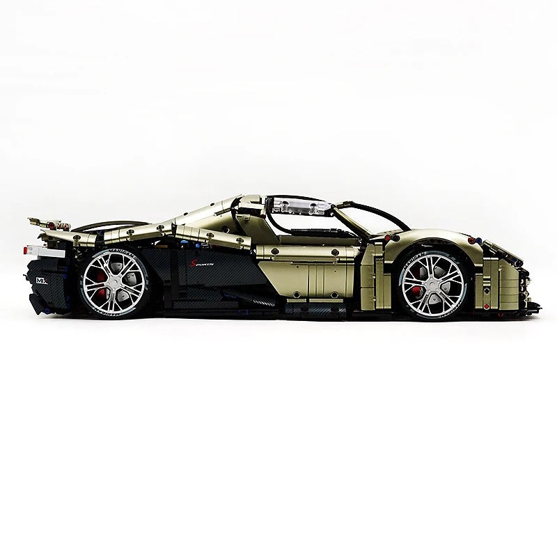 GULY-10626 1:8 Sports Car Mission X Electroplating Limited Edition Building Block Set 4056pcs Adult Collector Collectible Model Kit