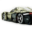 GULY-10626 1:8 Sports Car Mission X Electroplating Limited Edition Building Block Set 4056pcs Adult Collector Collectible Model Kit