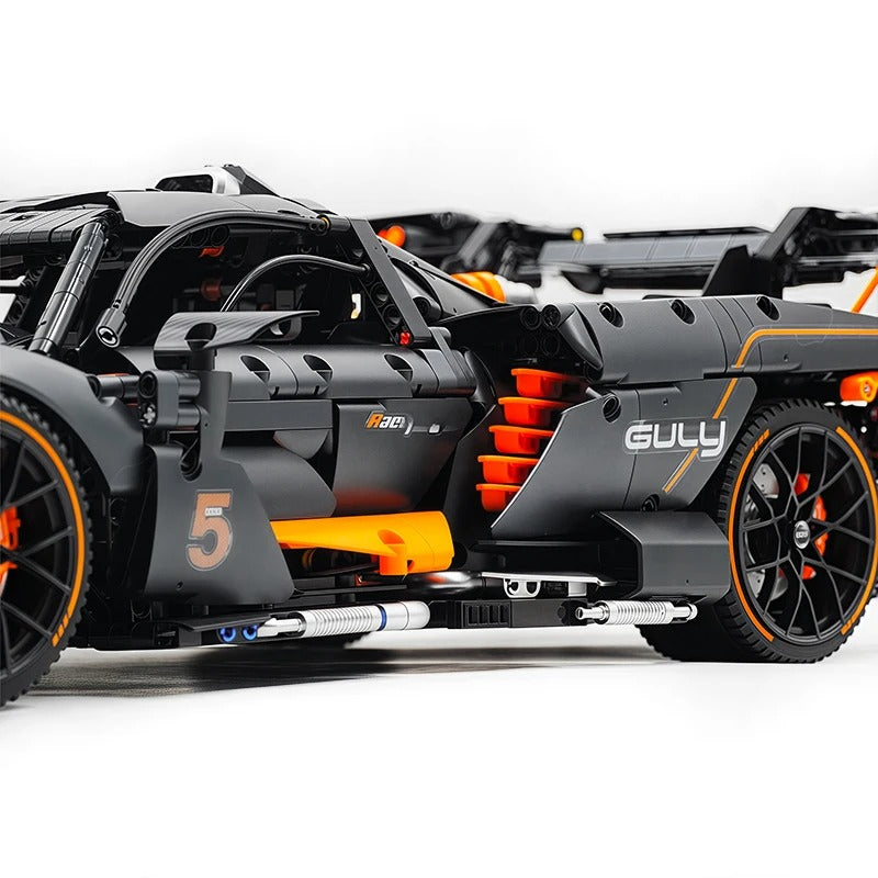 GULY-10646 1:8 Sports Car Series-Senna Chrome Version Building Block Set 3803pcs Adult Collector Collectible Model Kit