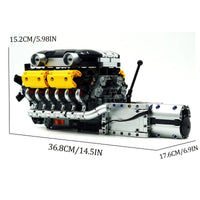 Motorised Italian Bull V12 Engine 1259pcs