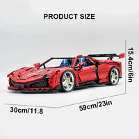Italian Red Luxury Supercar SF90 Model 3981pcs