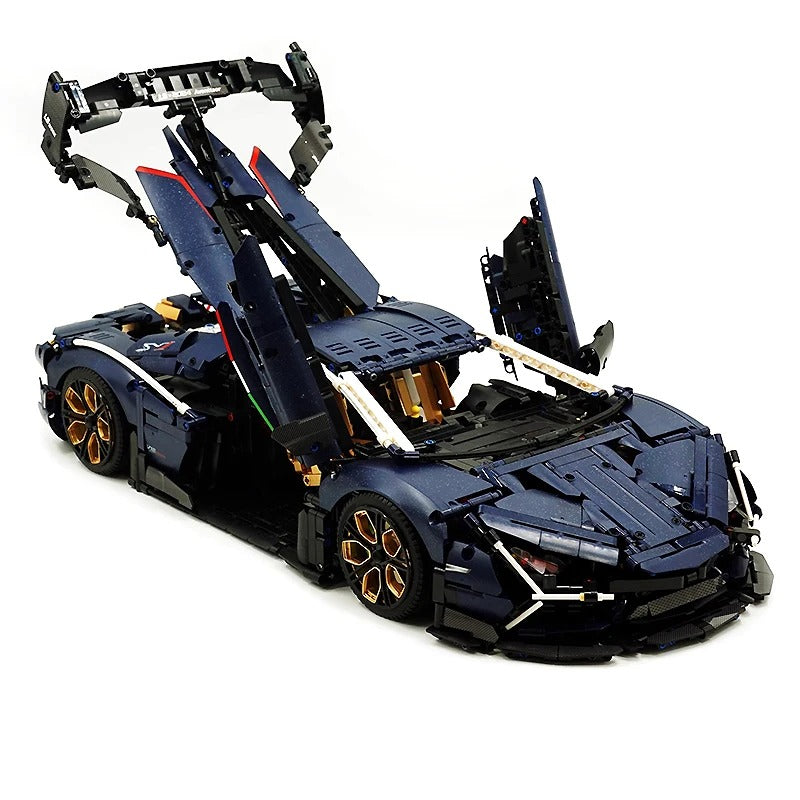 GULY-10624 1:8 Sports Car Series-Lamborghini Building Block Set 4126pcs Adult Collector Collectible Model Kit