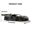 GULY-10627 1:8 Sports Car Ferrari 296 Chrome Version Building Block Set 3729pcs Adult Collector Collectible Model Kit
