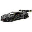 GULY-10627 1:8 Sports Car Ferrari 296 Chrome Version Building Block Set 3729pcs Adult Collector Collectible Model Kit
