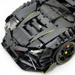 GULY-10627 1:8 Sports Car Ferrari 296 Chrome Version Building Block Set 3729pcs Adult Collector Collectible Model Kit