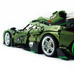 GULY-10628 1:8 Sports Car Koenigsegg Chrome Version Building Block Set 3838pcs Adult Collector Collectible Model Kit