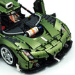 GULY-10628 1:8 Sports Car Koenigsegg Chrome Version Building Block Set 3838pcs Adult Collector Collectible Model Kit