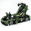 GULY-10628 1:8 Sports Car Koenigsegg Chrome Version Building Block Set 3838pcs Adult Collector Collectible Model Kit