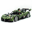 GULY-10628 1:8 Sports Car Koenigsegg Chrome Version Building Block Set 3838pcs Adult Collector Collectible Model Kit