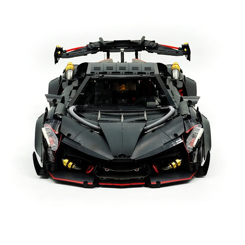 GULY-10639 1:8 Sports Car Rambo Poison Building Block Set 3809pcs Adult Collector Collectible Model Kit
