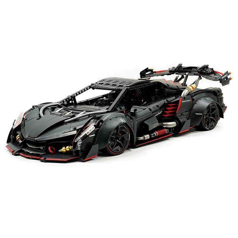 GULY-10639 1:8 Sports Car Rambo Poison Building Block Set 3809pcs Adult Collector Collectible Model Kit