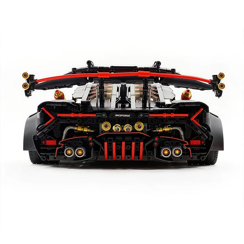 GULY-10639 1:8 Sports Car Rambo Poison Building Block Set 3809pcs Adult Collector Collectible Model Kit