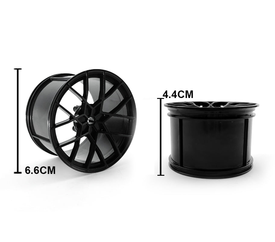 GL05 1:8 Building Block Wheel Rims 6.6×4.4cm, Compatible with Technic 42115 42083, 6 Color Options, MOC Supercar Model Mod Accessories