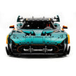 GULY-10647 1:8 Sports Car Aston Martin Vulcan Chrome Version Building Block Set 3794pcs Adult Collector Collectible Model Kit