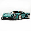 GULY-10621 1:8 Sports Car Alfa Romeo Chrome Version Building Block Set 4208pcs Adult Collector Collectible Model Kit