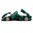 GULY-10621 1:8 Sports Car Alfa Romeo Chrome Version Building Block Set 4208pcs Adult Collector Collectible Model Kit