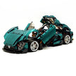GULY-10621 1:8 Sports Car Alfa Romeo Chrome Version Building Block Set 4208pcs Adult Collector Collectible Model Kit