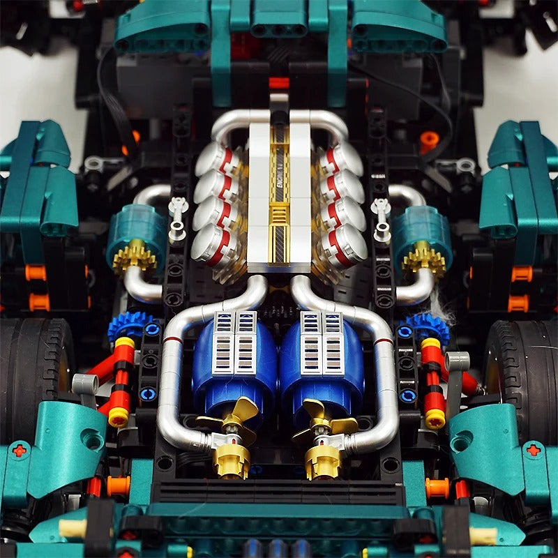 Zuma Green Supercar Model Building Blocks 4208pcs