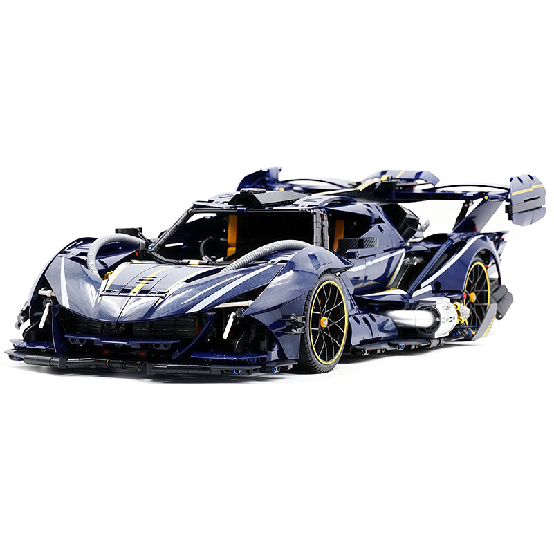 GULY 10641 Technic Supercar Building Blocks Set, 1:8 Scale Star‑Blue Custom Apollo Race Car Model, 3656 Pcs DIY Assembly MOC Collectible Vehicle Kit for Adult Hobbyists