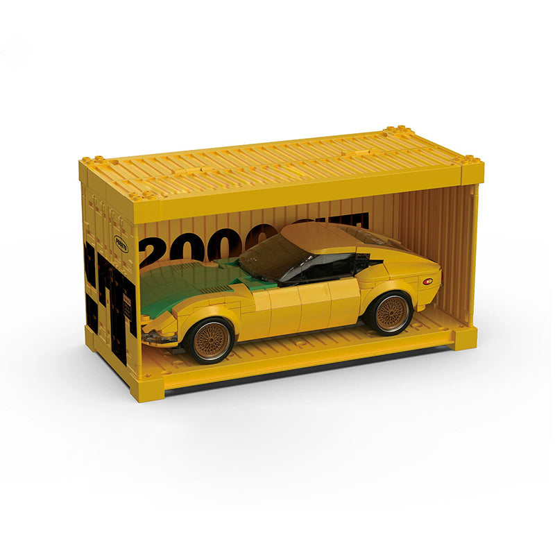 PB8879 Classic JDM Sports Car Building Blocks, 371 Pieces 1:32 Scale Retro Race Car Model, MOC Technical Building Brick Kit with Container Display Box, Desktop Decoration Gift for Adults & Teens