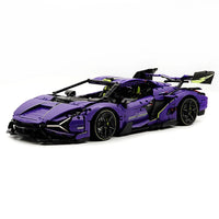 Purple Lamborghini supercar 3654pcs