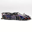 Technic MOC Supercar Building Kit, 1:8 Scale Chameleon Paint Finish Race Car Model Inspired by Pagani Zonda R, 3300 PCS Building Blocks, Adult Static Display Collectible Car Gift