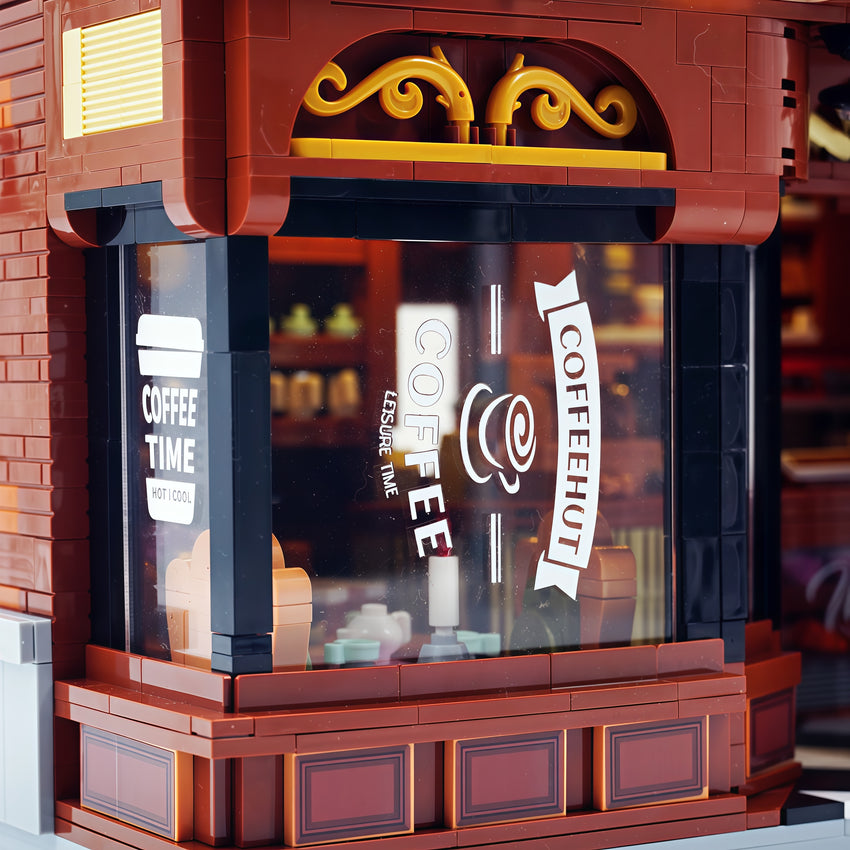 American-style coffee shop architecture 1904pcs