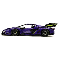 Purple Lamborghini supercar 3654pcs