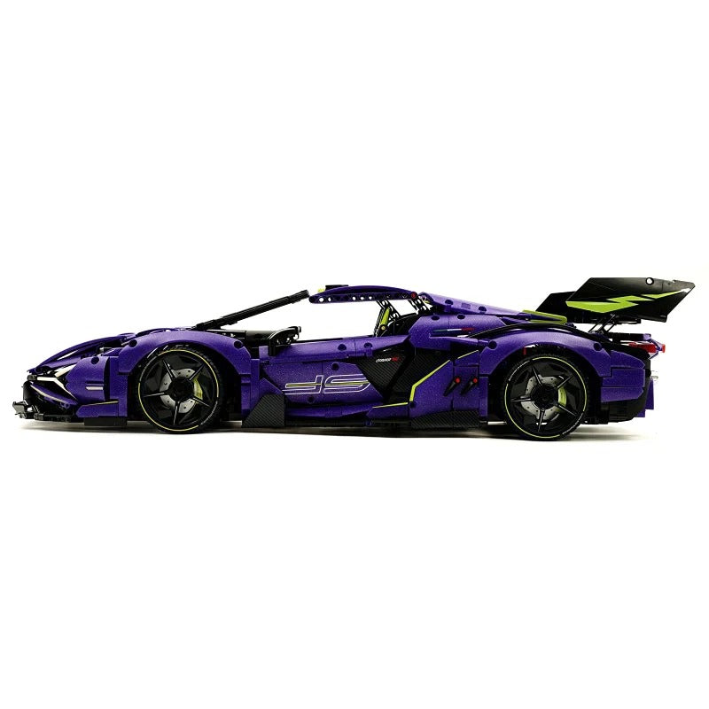 Purple Lamborghini supercar 3654pcs