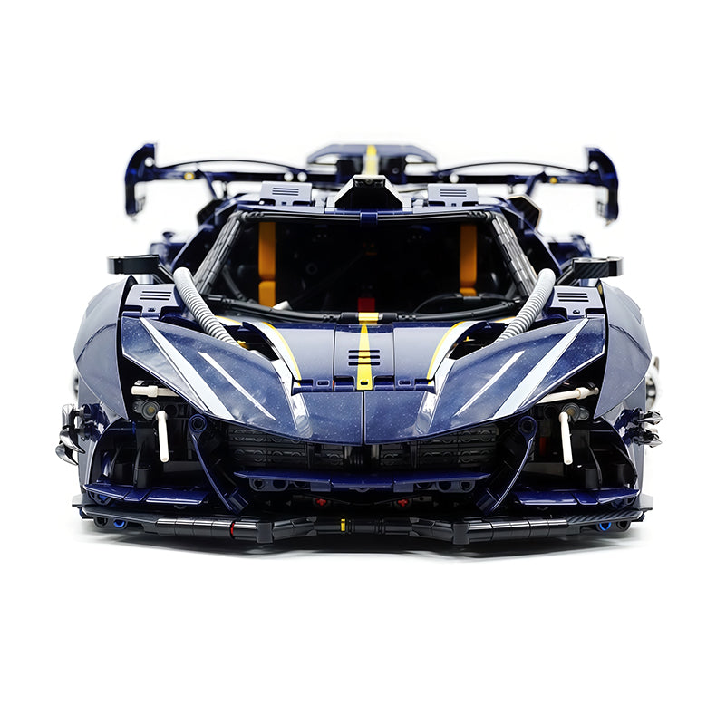 GULY 10641 Technic Supercar Building Blocks Set, 1:8 Scale Star‑Blue Custom Apollo Race Car Model, 3656 Pcs DIY Assembly MOC Collectible Vehicle Kit for Adult Hobbyists