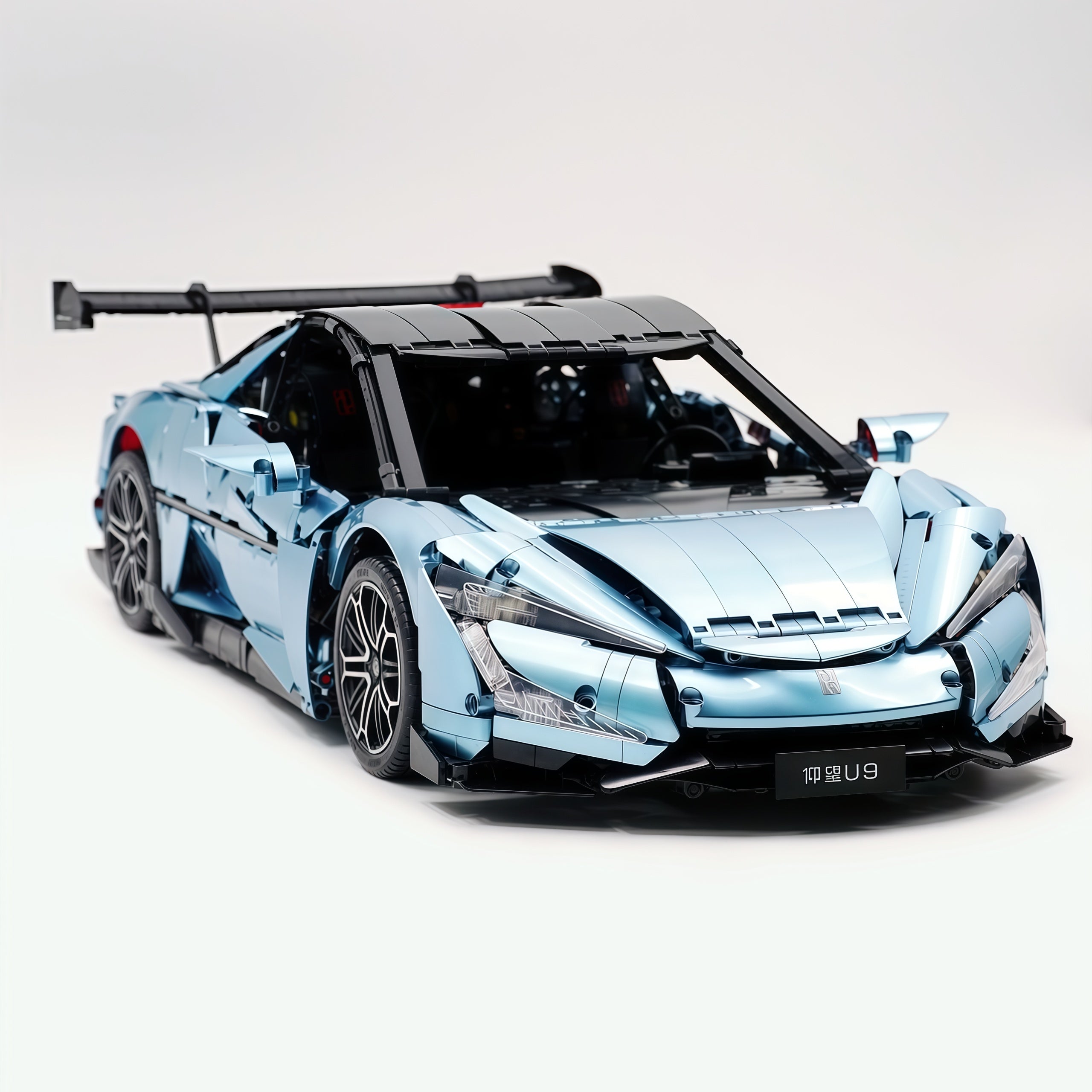 CADA-C64011 1:8 Sports Car YangWang U9 Custom Edition blue Building Block Set 3671pcs Adult Collector Collectible Model Kit