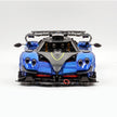 MOC Technic Building Block Car, 1:8 Scale Mirror Electroplated Dark Blue Supercar Model Inspired by Pagani Zonda R, 3300 PCS Static Race Car Building Bricks, Adult Collectible Vehicle Gift