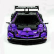 MOC Race Supercar Building Block Set, 1:8 Scale Static Sports Car Model, 4100+ Pieces Electroplated Mirror Purple Racing Car Building Kit with Paper Instruction, Collectible Display Model for Adults