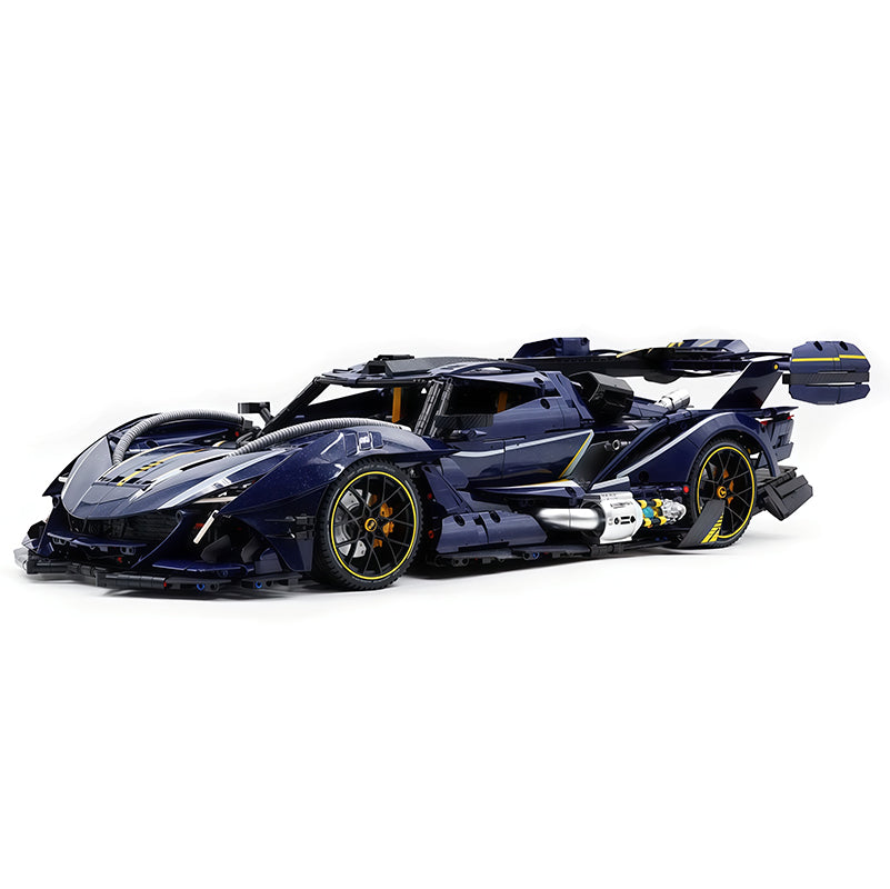 GULY 10641 Technic Supercar Building Blocks Set, 1:8 Scale Star‑Blue Custom Apollo Race Car Model, 3656 Pcs DIY Assembly MOC Collectible Vehicle Kit for Adult Hobbyists