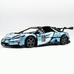 CADA-C64011 1:8 Sports Car YangWang U9 Custom Edition blue and black Building Block Set 3671pcs Adult Collector Collectible Model Kit