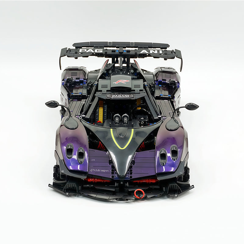 Technic MOC Supercar Building Kit, 1:8 Scale Chameleon Paint Finish Race Car Model Inspired by Pagani Zonda R, 3300 PCS Building Blocks, Adult Static Display Collectible Car Gift