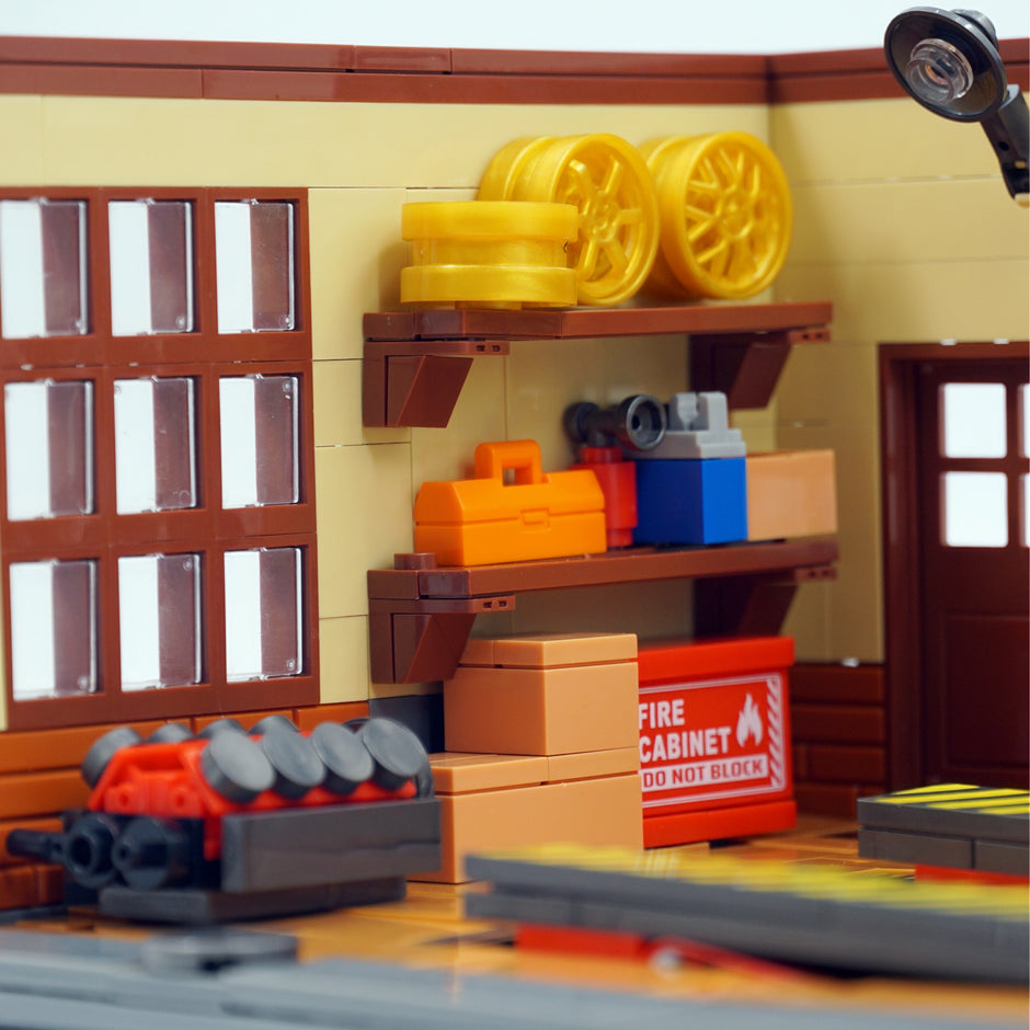 JD098  Vintage parking lot and repair shop 750pcs