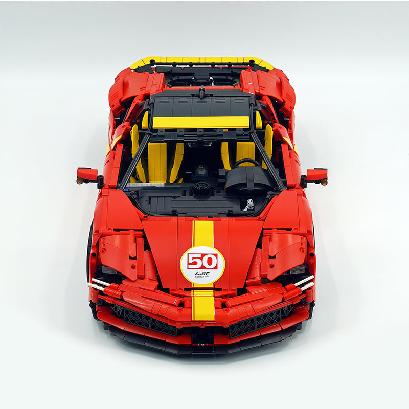 MOC-10664 1:8 Scale Supercar Building Blocks Set, 3797 PCS Technic Race Car Model, MOC Static Sports Car Building Bricks Kit, Adult Collectible Display Gift for Car Enthusiasts
