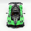Technic MOC Supercar Building Kit, 1:8 Scale Pearlescent Green Paint Finish Race Car Model Inspired by Pagani Zonda R, 3300 PCS Building Blocks, Adult Static Display Collectible Car Gift