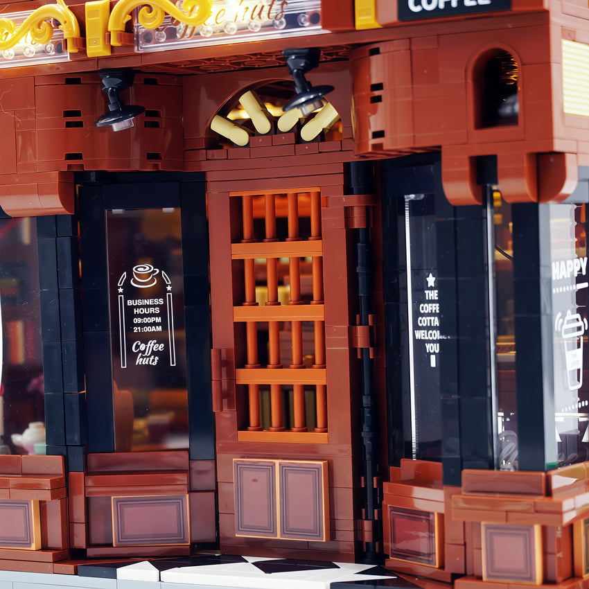 American-style coffee shop architecture 1904pcs