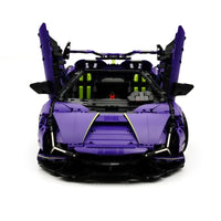 Purple Lamborghini supercar 3654pcs